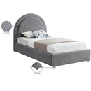 Meridian Milo Grey Fabric Twin Bed IMAGE 8