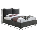 Meridian Misha Pepper Black Polyester Fabric King Bed (3 Boxes) IMAGE 10