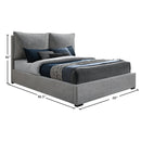 Meridian Misha Light Grey Polyester Fabric Queen Bed (3 Boxes) IMAGE 10