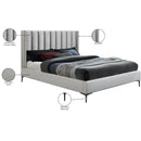 Meridian Nadia Cream Velvet Full Bed IMAGE 11