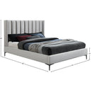 Meridian Nadia Cream Velvet King Bed IMAGE 10