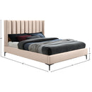 Meridian Nadia Pink Velvet King Bed IMAGE 10