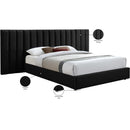 Meridian Pablo Black Velvet King Bed IMAGE 11