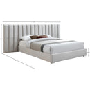 Meridian Pablo Cream Velvet King Bed IMAGE 10