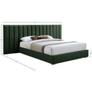 Meridian Pablo Green Velvet King Bed IMAGE 10
