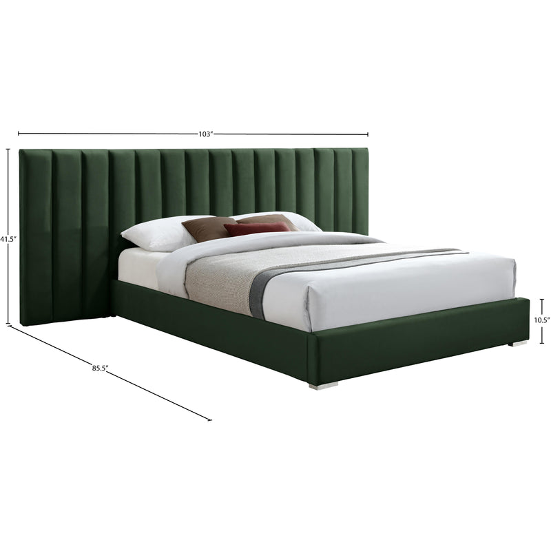 Meridian Pablo Green Velvet Queen Bed IMAGE 10