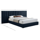 Meridian Pablo Navy Velvet King Bed IMAGE 10