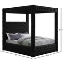 Meridian Royal Black Velvet King Bed (4 Boxes) IMAGE 7
