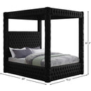 Meridian Royal Black Velvet Queen Bed (4 Boxes) IMAGE 7