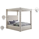 Meridian Royal Beige Velvet King Bed (4 Boxes) IMAGE 8