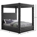 Meridian Royal Grey Velvet Queen Bed (4 Boxes) IMAGE 7
