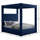 Meridian Royal Navy Velvet King Bed (4 Boxes) IMAGE 7