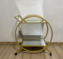 694 2 Tier Serving Bar Cart Gold