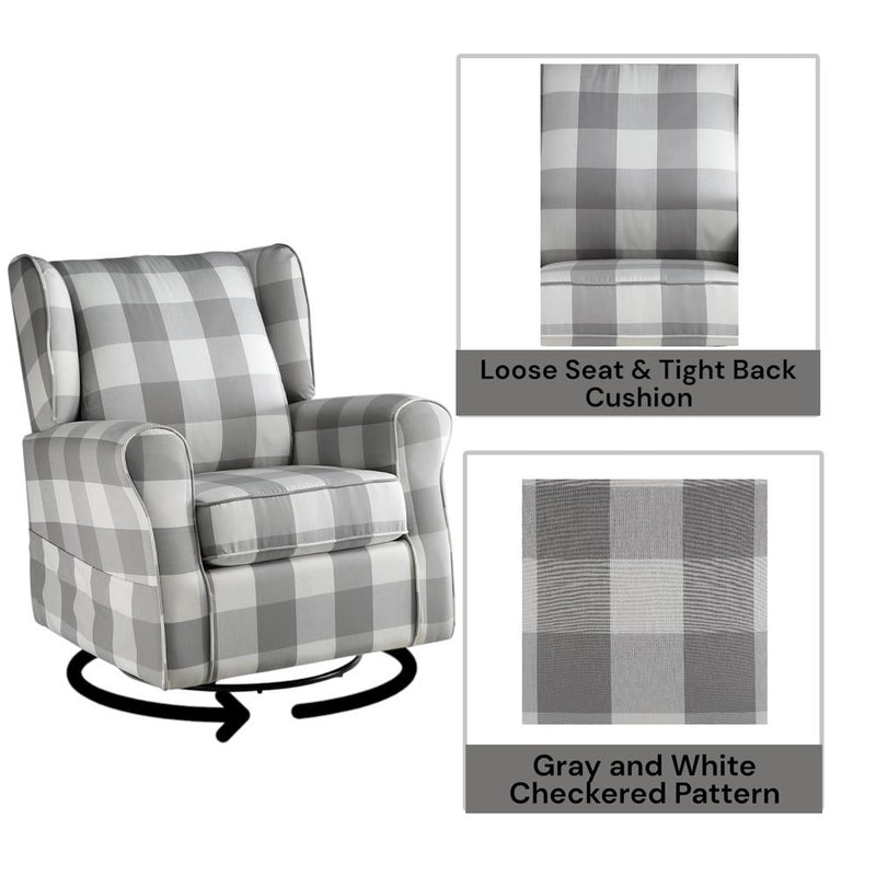 Acme Furniture Patli LV00922 Swivel Chair with Glider IMAGE 8