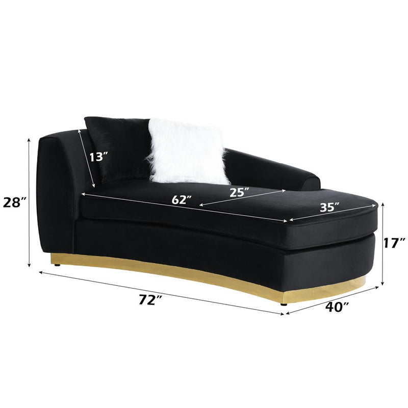 Acme Furniture Achelle LV01048 Chaise with 2 Pillows IMAGE 5