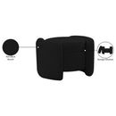 Meridian Horizon Black Boucle Fabric Ottoman IMAGE 10