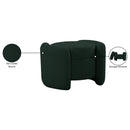 Meridian Horizon Green Boucle Fabric Ottoman IMAGE 10