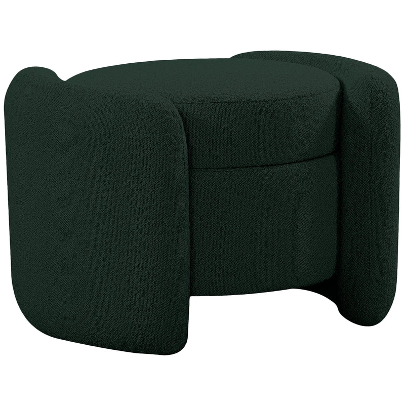 Meridian Horizon Fabric Ottoman 115Green IMAGE 1