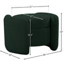 Meridian Horizon Green Boucle Fabric Ottoman IMAGE 9