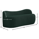 Meridian Flair Green Boucle Fabric Bench IMAGE 10