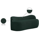 Meridian Flair Green Boucle Fabric Bench IMAGE 11