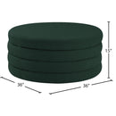 Meridian Aphia Green Boucle Fabric Ottoman/Coffee Table IMAGE 3