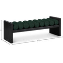 Meridian Waverly Green Boucle Fabric Bench IMAGE 7