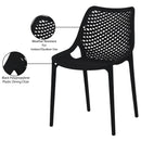 Meridian Mykonos Black Outdoor Patio Dining Chair IMAGE 8
