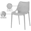Meridian Mykonos Grey Outdoor Patio Dining Chair IMAGE 8