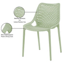Meridian Mykonos Mint Outdoor Patio Dining Chair IMAGE 8