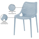 Meridian Mykonos Sky Blue Outdoor Patio Dining Chair IMAGE 8