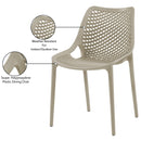 Meridian Mykonos Taupe Outdoor Patio Dining Chair IMAGE 8