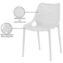 Meridian Mykonos White Outdoor Patio Dining Chair IMAGE 8