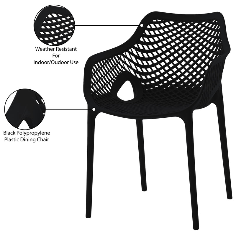 Meridian Mykonos Black Outdoor Patio Dining Chair IMAGE 7