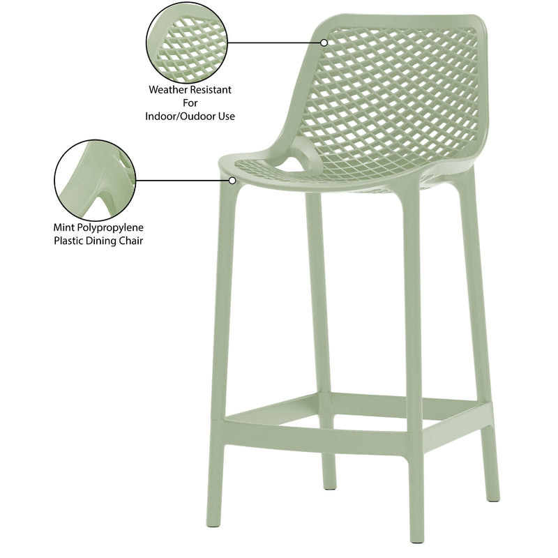 Meridian Mykonos Mint Outdoor Patio Stool IMAGE 7