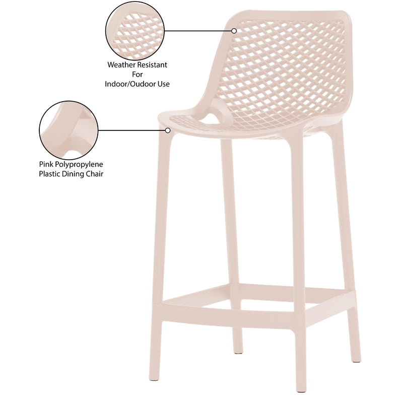 Meridian Mykonos Pink Outdoor Patio Stool IMAGE 7