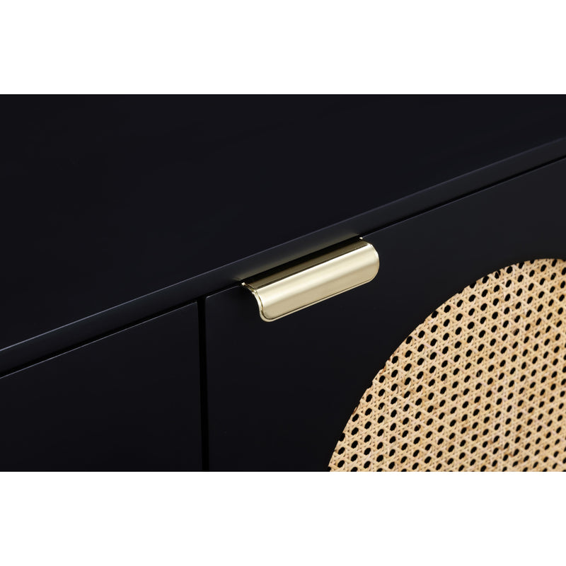 Meridian Cane Black Sideboard/Buffet IMAGE 14