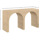Meridian June White Oak Console Table IMAGE 10