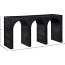Meridian June Black Oak Console Table IMAGE 11