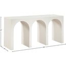 Meridian June Cream Oak Console Table IMAGE 9