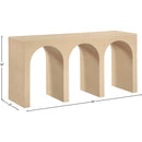 Meridian June White Oak Console Table IMAGE 9