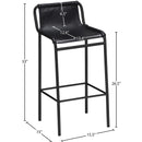 Meridian Dax Black Vegan Leather Counter Stool IMAGE 6