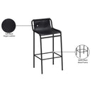 Meridian Dax Black Vegan Leather Counter Stool IMAGE 7