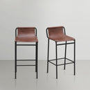 Meridian Dax Brown Vegan Leather Counter Stool IMAGE 2