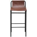Meridian Dax Brown Vegan Leather Counter Stool IMAGE 4
