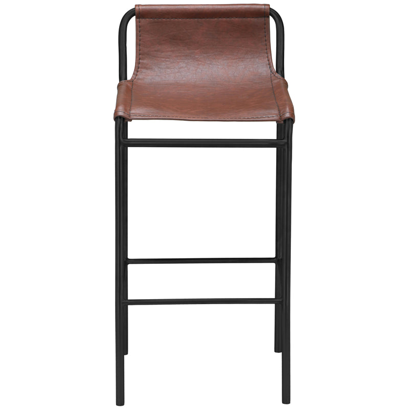Meridian Dax Brown Vegan Leather Counter Stool IMAGE 4