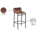 Meridian Dax Brown Vegan Leather Counter Stool IMAGE 7