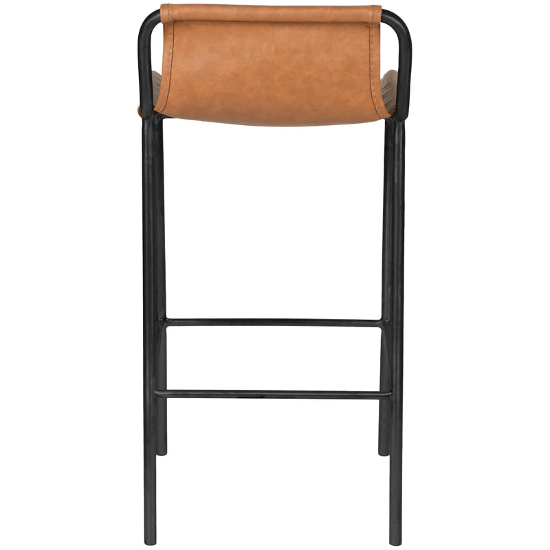 Meridian Dax Cognac Vegan Leather Counter Stool IMAGE 3