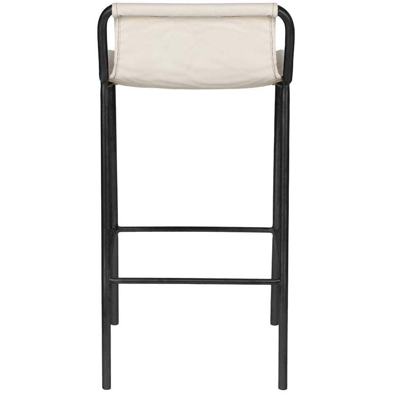 Meridian Dax Cream Vegan Leather Counter Stool IMAGE 3