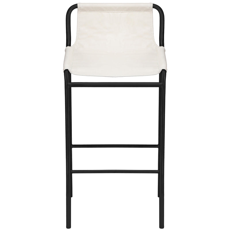 Meridian Dax Cream Vegan Leather Counter Stool IMAGE 4